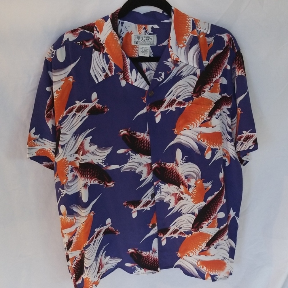 AVANTI Hawaiian Koi Men's Collared Shirt